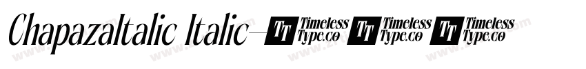 ChapazaItalic Italic字体转换